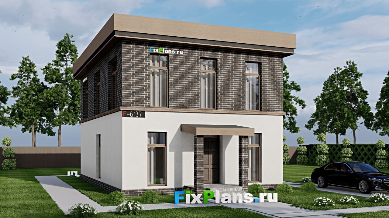 Двухэтажный дом F-6137 — фасад